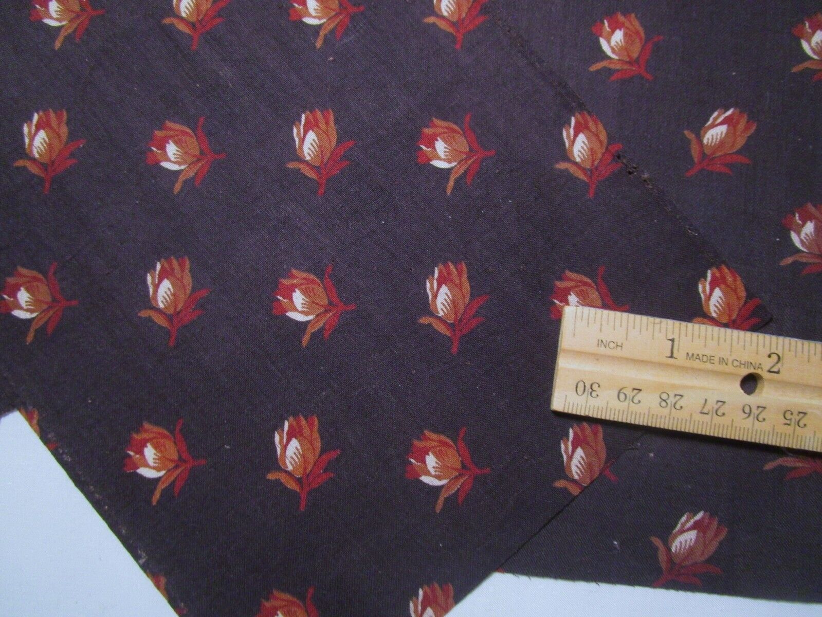 Antique fabric scraps 1800\'s calico
