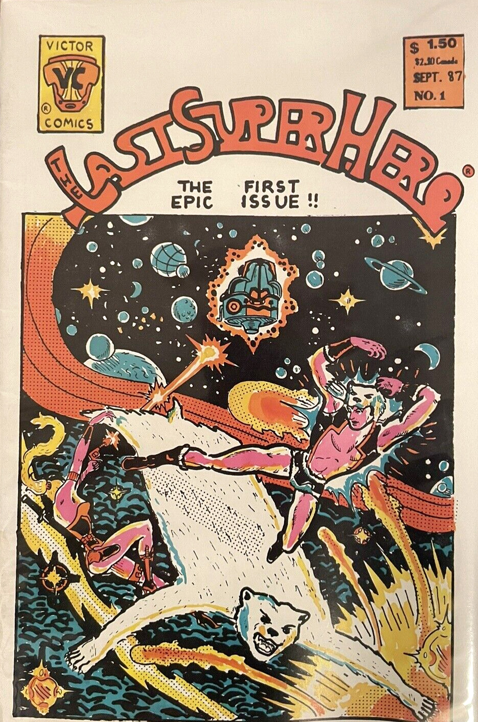 1987 Victor Comics: The Last Super Hero #1 Super RARE- Vintage Comic