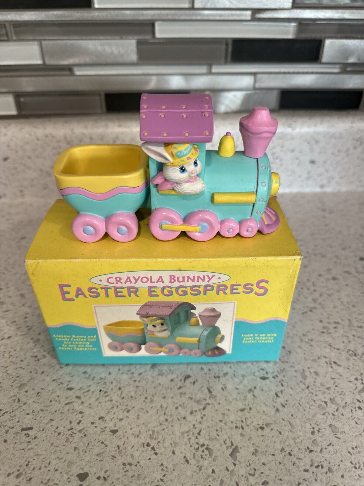 Vintage Hallmark Crayola Bunny Easter Eggspress Train 1993