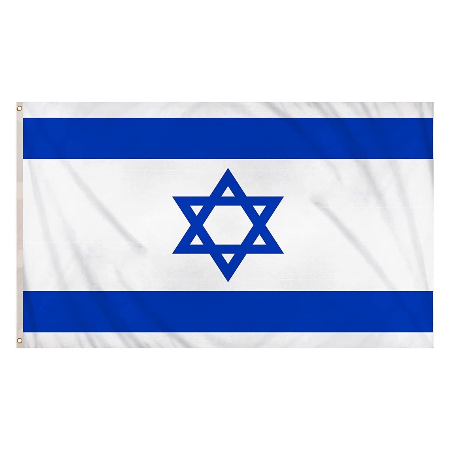 LARGE 5FT X 3FT ISRAEL FLAG COLOUR ISRAELI COUNTRY BANNER WITH BRASS EYELET UK