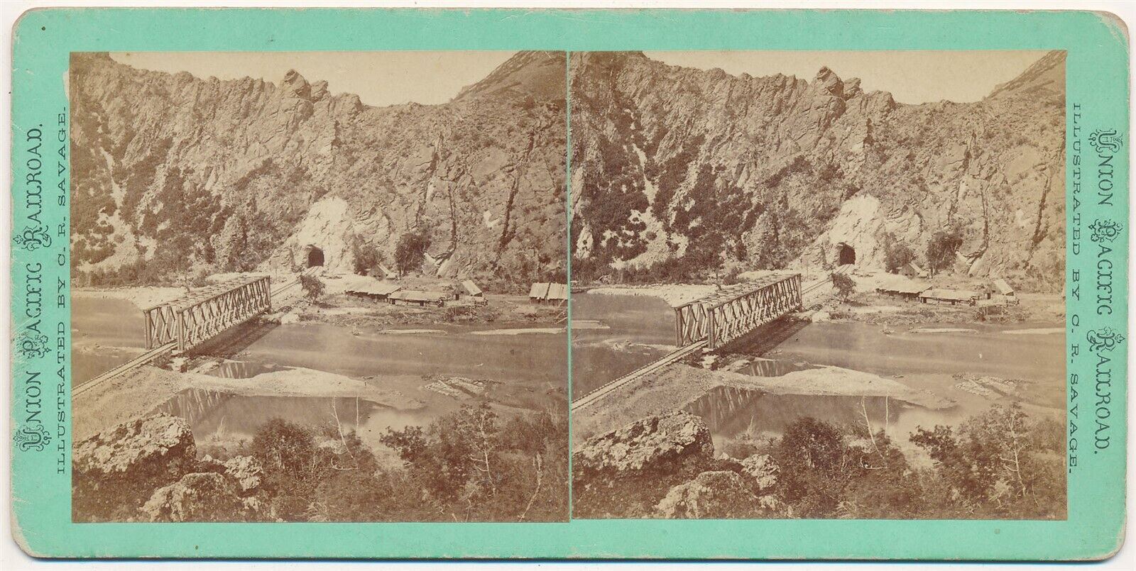 UTAH SV - UPRR - Tunnel & Bridge - CR Savage 1870s