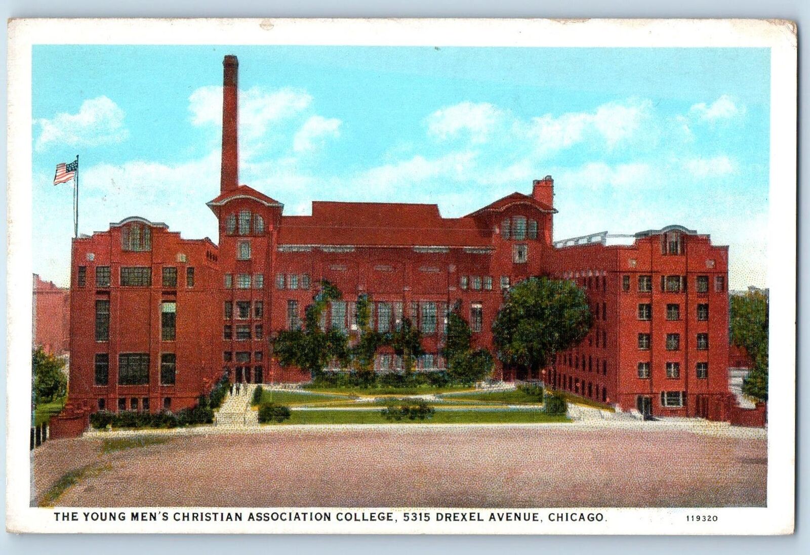 Chicago Illinois Postcard Young Men\'s Christian Association College Scene c1940s