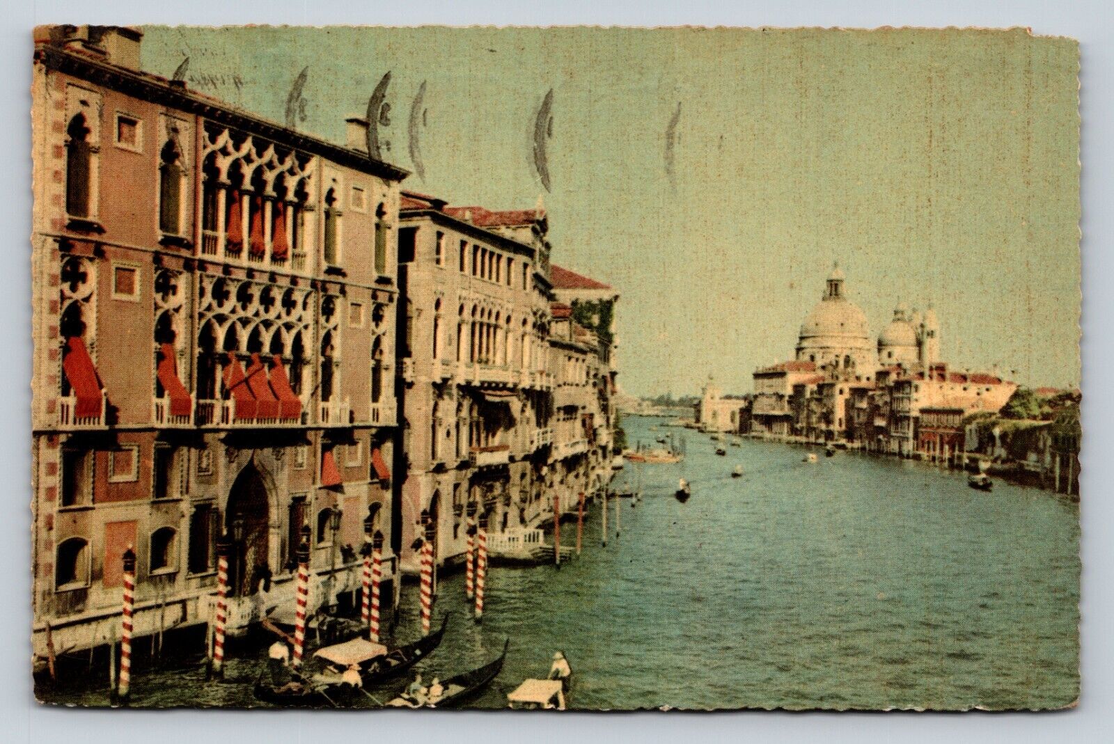 c1957 Beautiful Venice, Italy Canal VINTAGE Postcard