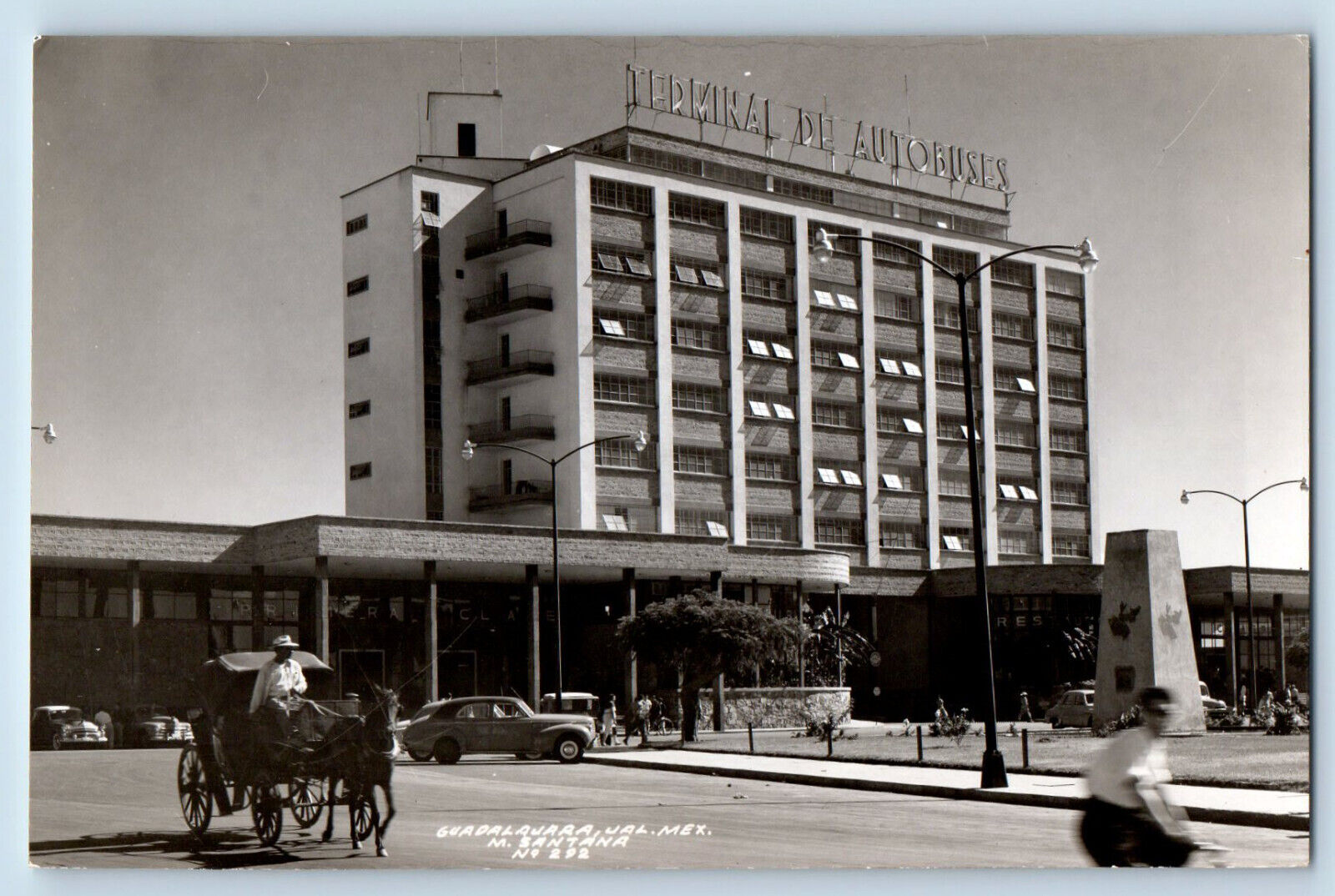 Guadalajara Jalisco Mexico Postcard Terminal De Autobuses c1950's RPPC Photo