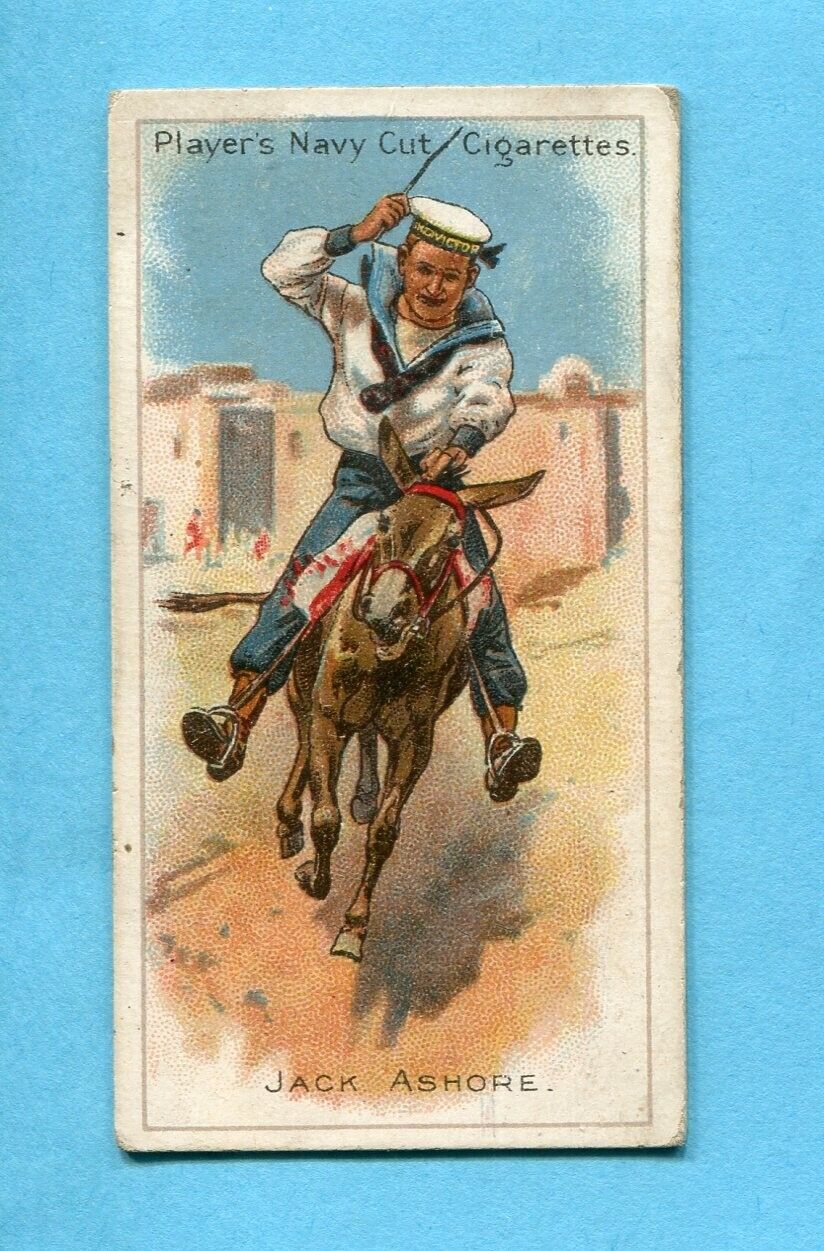 1905 JOHN PLAYER & SONS CIGARETTES RIDERS OF THE WORLD CARD #35 JACK ASHORE