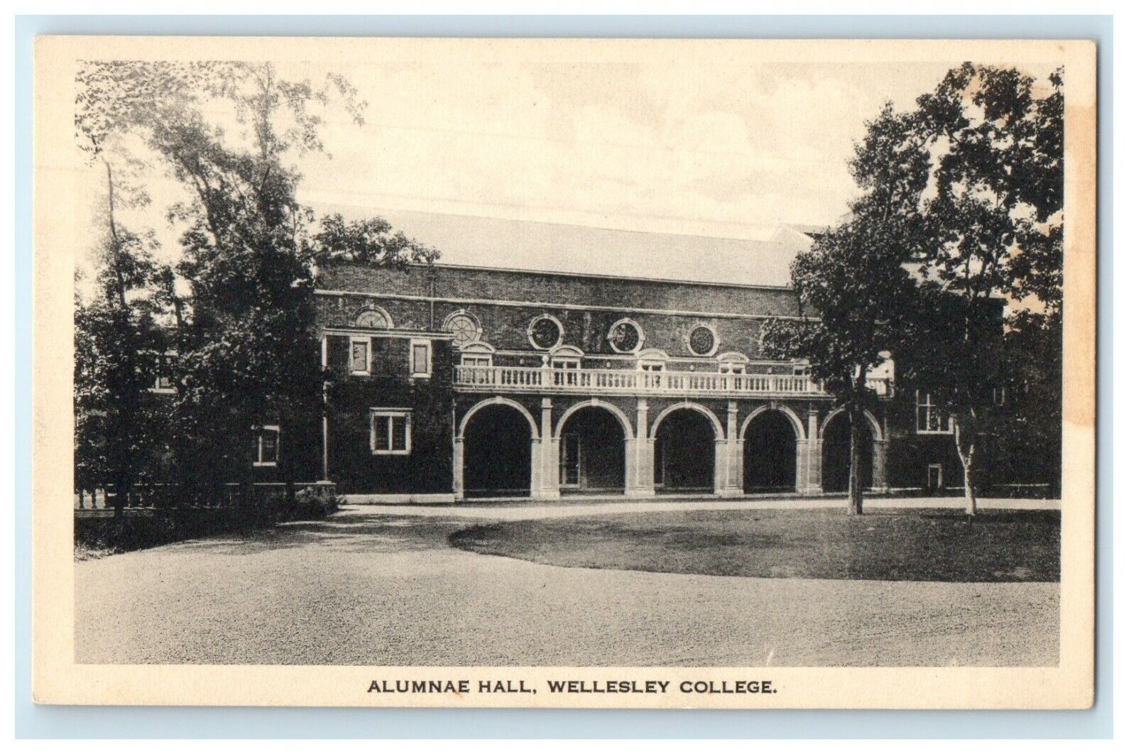 c1930's Alumnae Hall Wellesley College Building Massachusetts MA Postcard