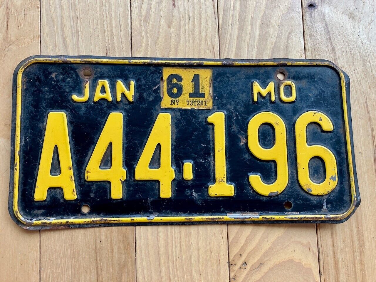 1961 Missouri License Plate