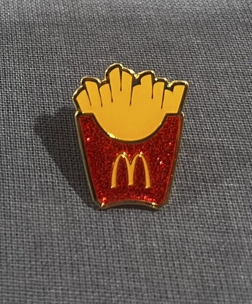 McDonald\'s French Fries Glitter Collectible Pin Red Box Fry