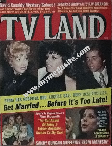 LUCILLE BALL - TV LAND MAGAZINE - Oct 1972 (Lucy, Desi Jr & Liza on the cover)
