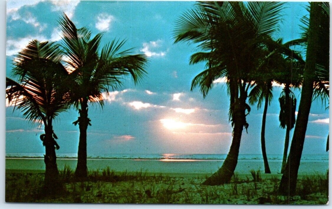 Postcard - Spectacular Florida sunrise over the peaceful ocean - Florida
