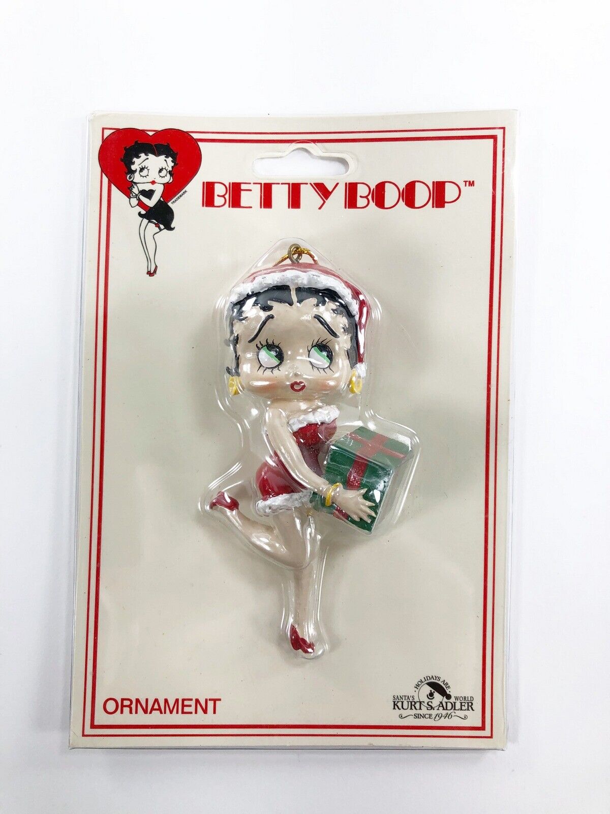 Betty Boop Present Ornament Christmas Kurt Adler Resin #018