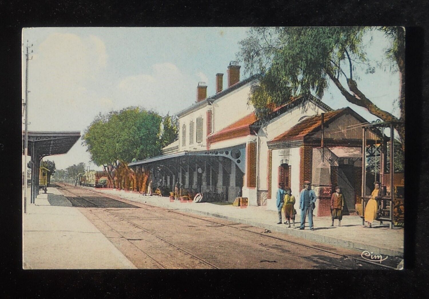1910s La Gare Railroad Station Relizane Algeria Postcard
