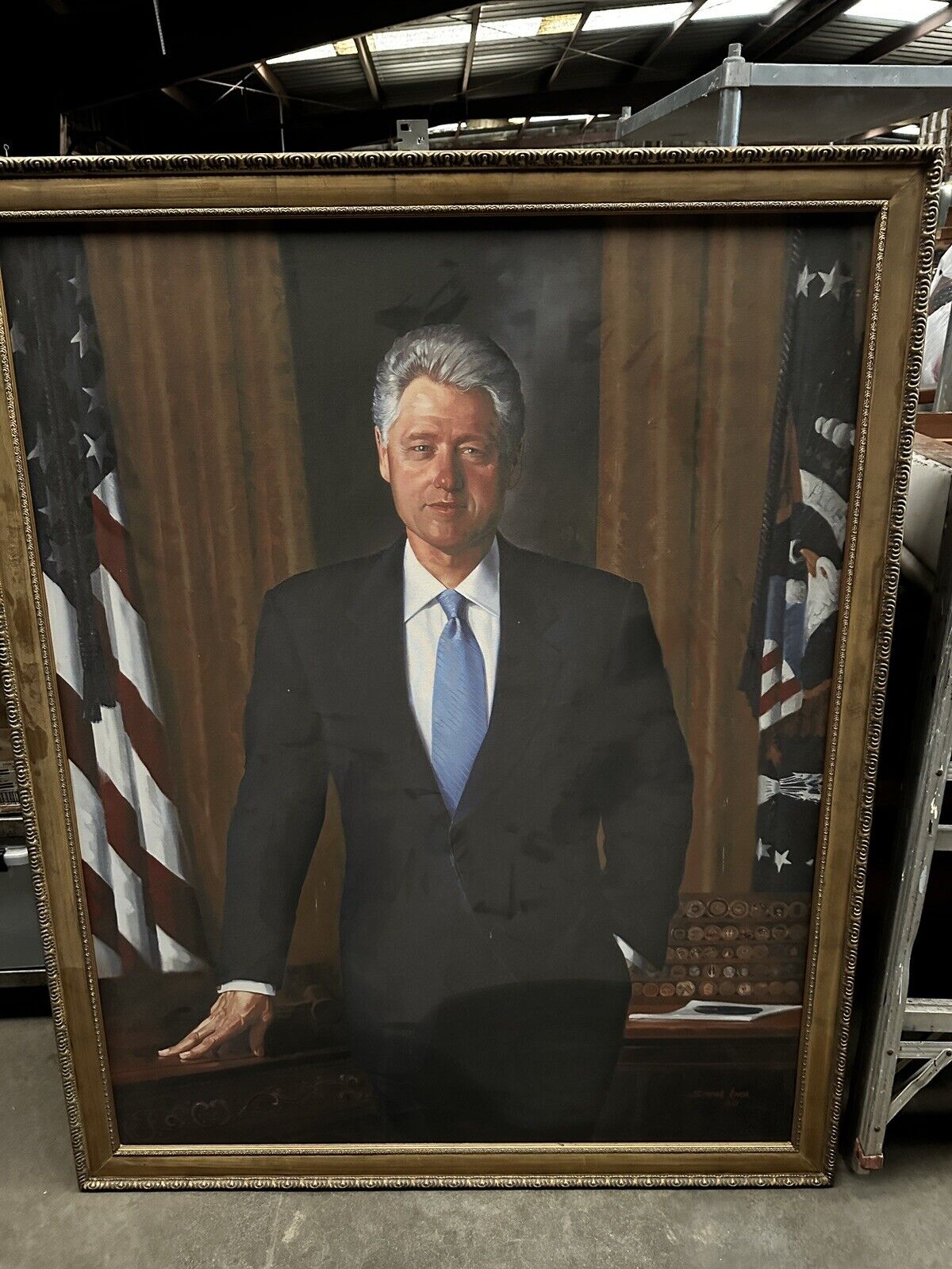 Bill Clinton Canvas official Size presidential print 56x44.5 1 of 2 Simmie Knox