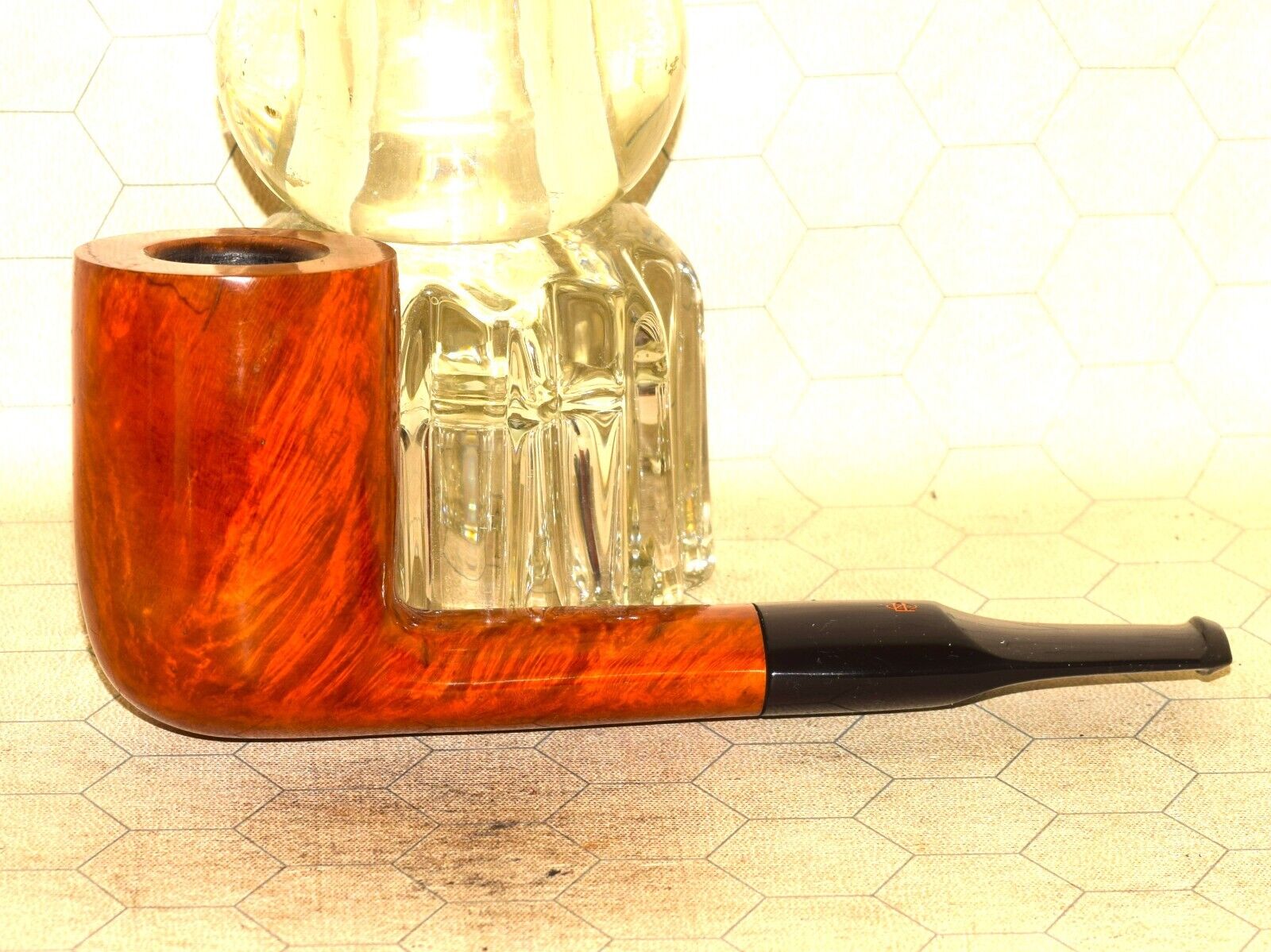 Giant SPITFIRE BY LORENZO TITANO 8683 Italy 9mm Filter Tobacco Pipe #A958