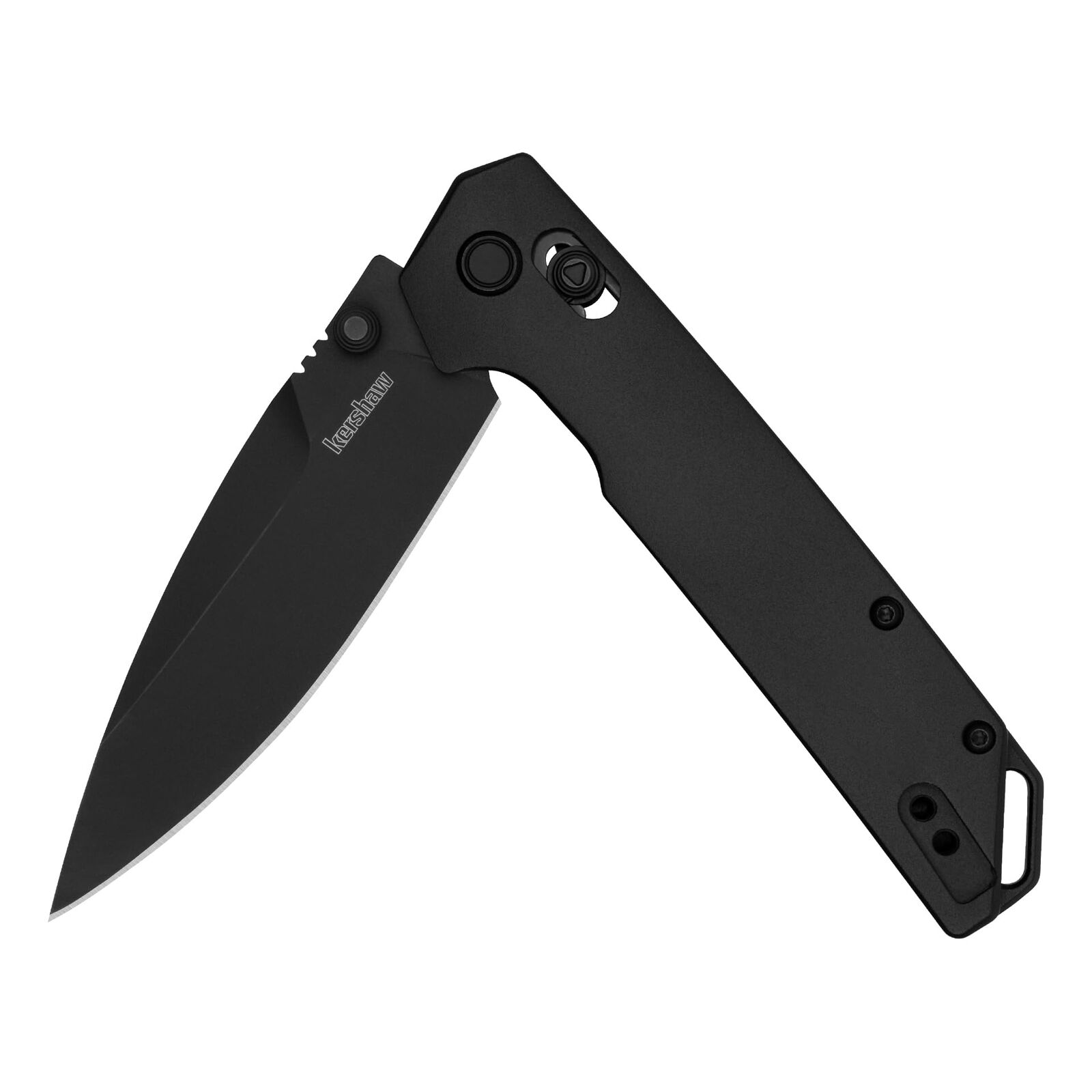 Kershaw Black Iridium Folding Pocket Knife, Sleek 3.4 inch D2 Steel Blade,