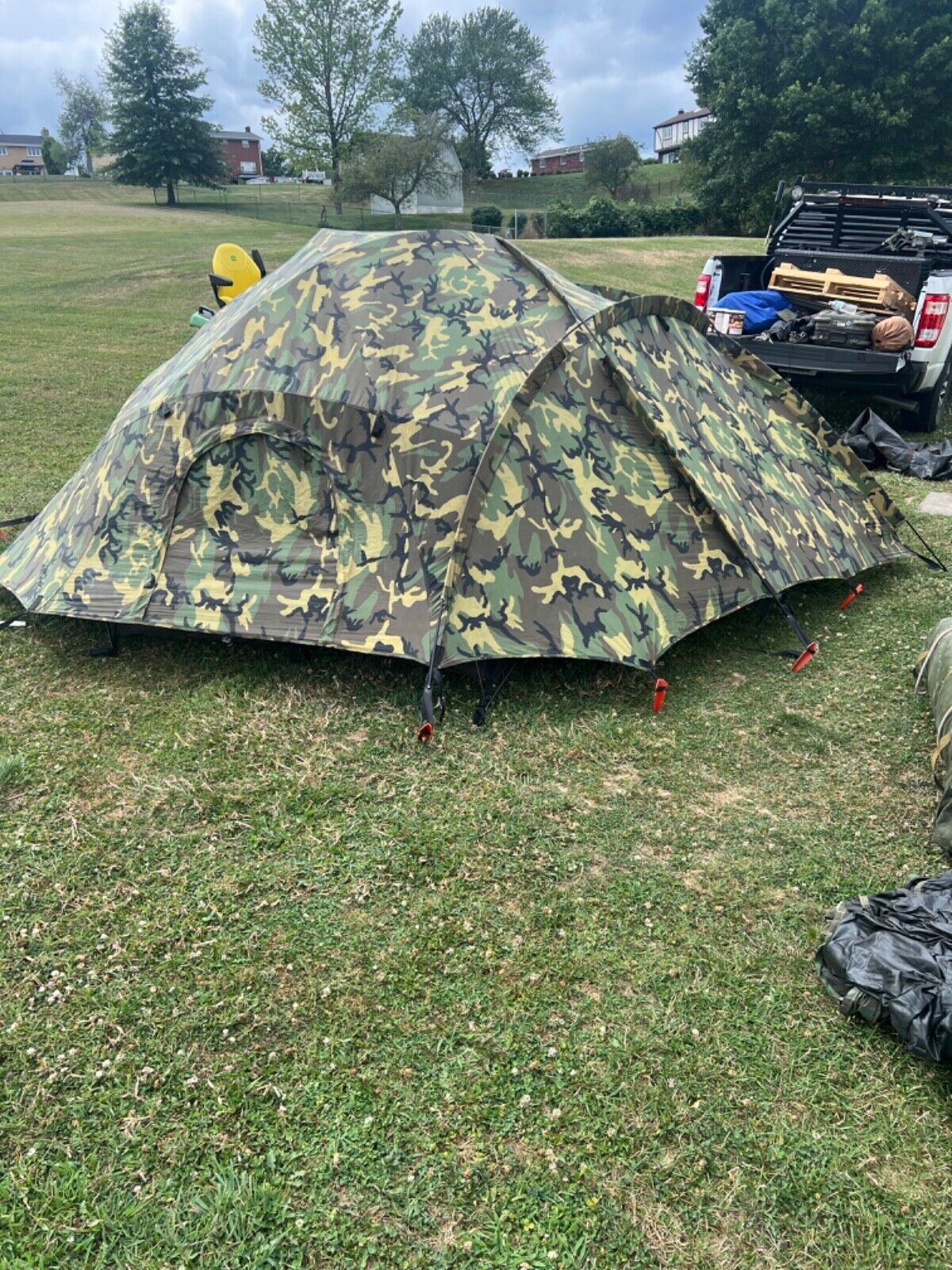 Eureka Extreme Cold Weather ECW Tent with Camo Rain  and snow camo Fly USMC Used