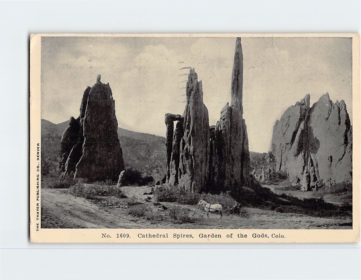 Postcard Cathedral Spires, Garden of the Gods, Colorado Springs, Colorado