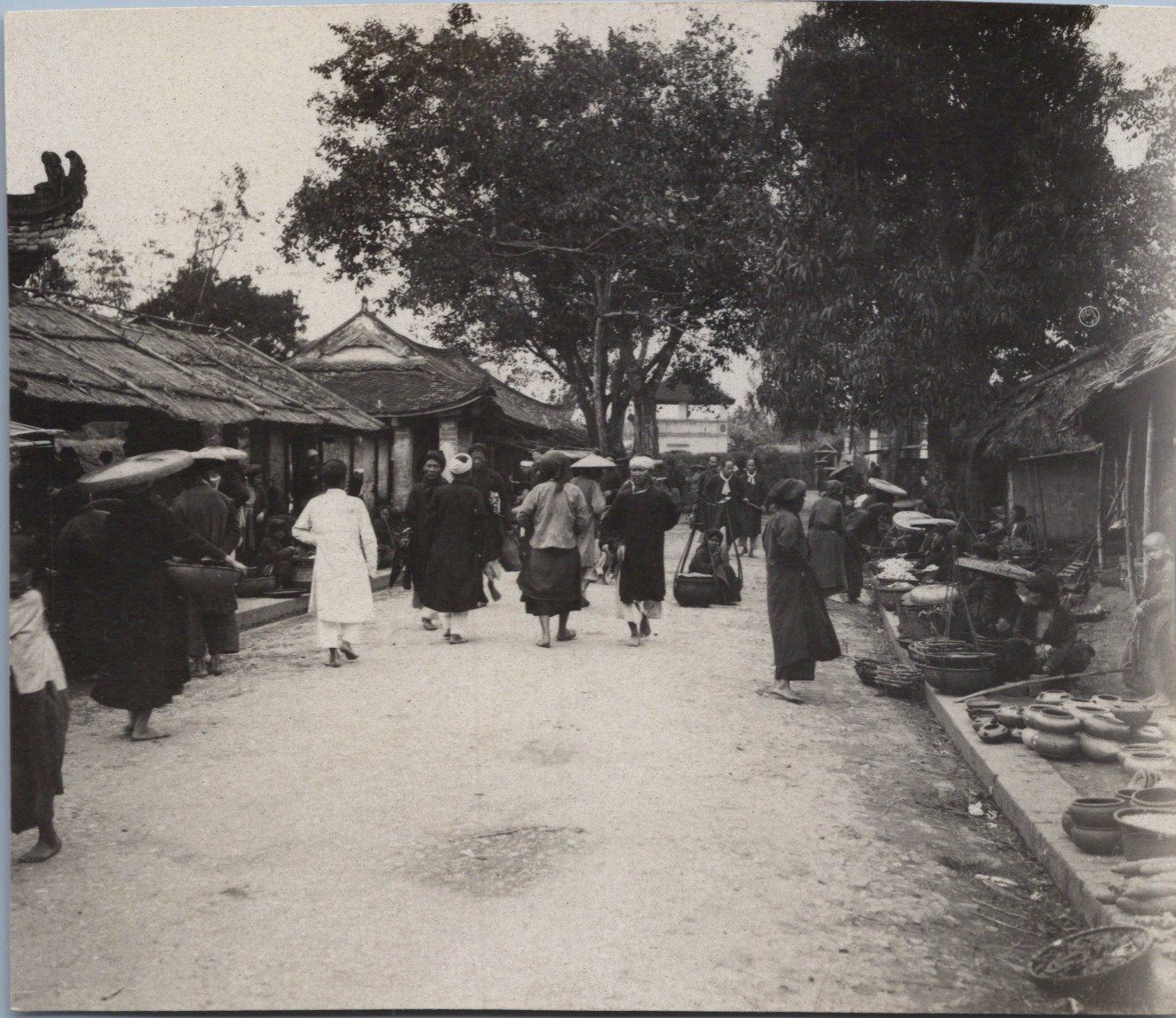Hong Kong, One Market, Vintage Print, circa 1900 Vintage Print Era Print