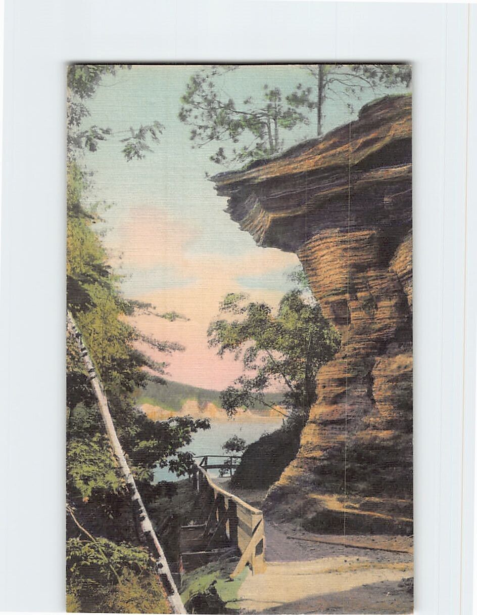 Postcard The Path Dells of the Wisconsin River Wisconsin Dells Wisconsin USA