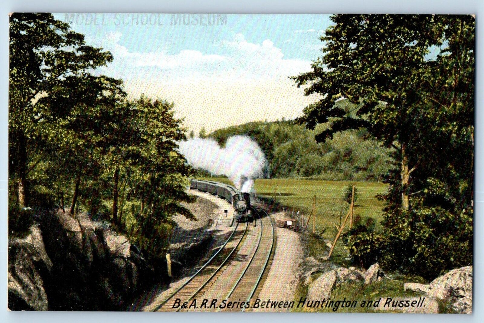 West Virginia Kentucky Postcard B & A R R Between Huntington And Russell Train