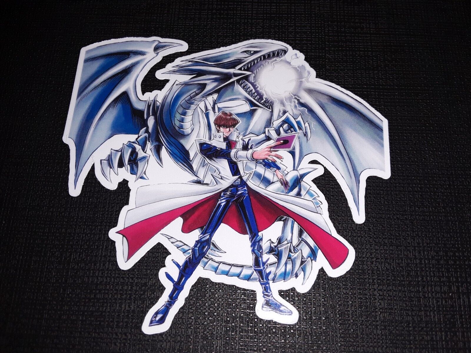 Yugioh Blue-Eyes White Dragon & Kaiba JMPR Art Glossy Sticker Anime Waterproof