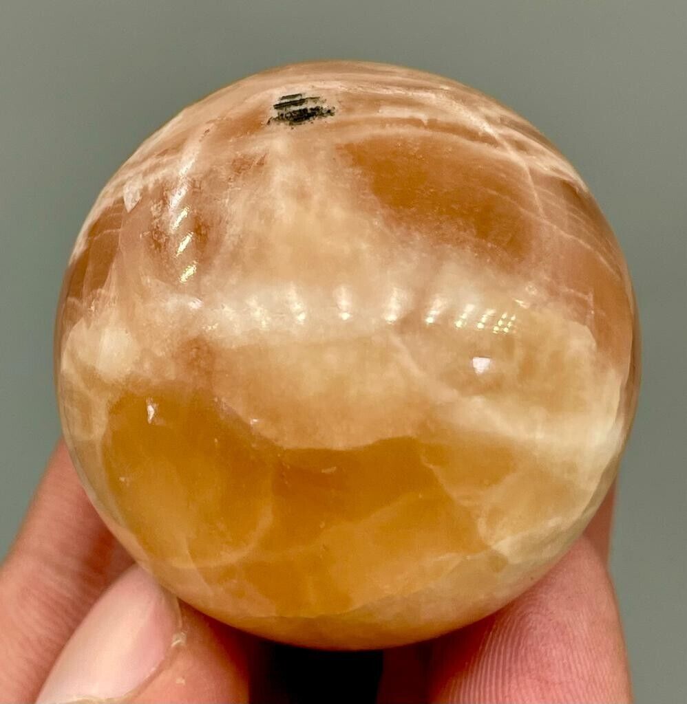 82 Gm Amazing Hande Made Honey Calcite Healing Sphere@ Pakistan