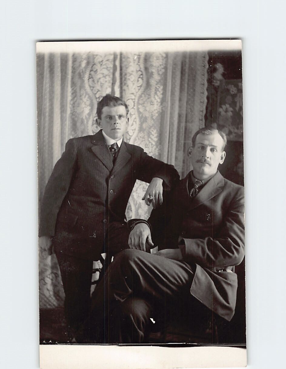 Postcard Two Men Picture