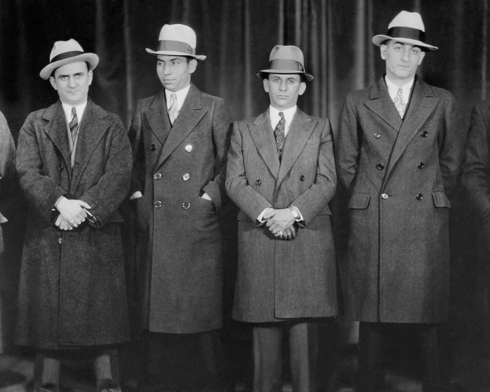 Lucky Luciano Meyer Lansky Mafia Crime Boss vintage photo reproduction  004