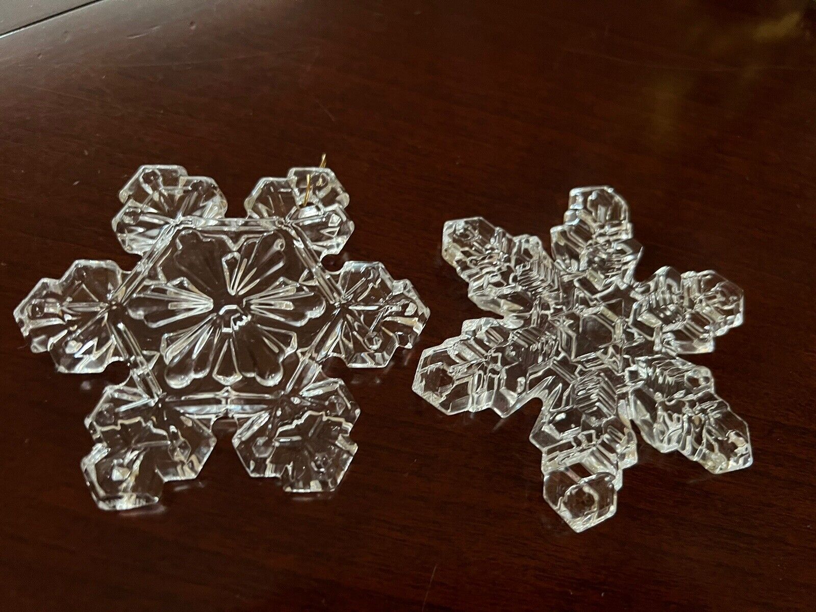 Waterford Crystal Marquis Annual Snowflake Ornament Set Of 2