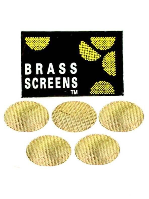 25  BRASS Gold Screens for Glass Wood Metal Water Pipe Bowl .75 inch 3/4\