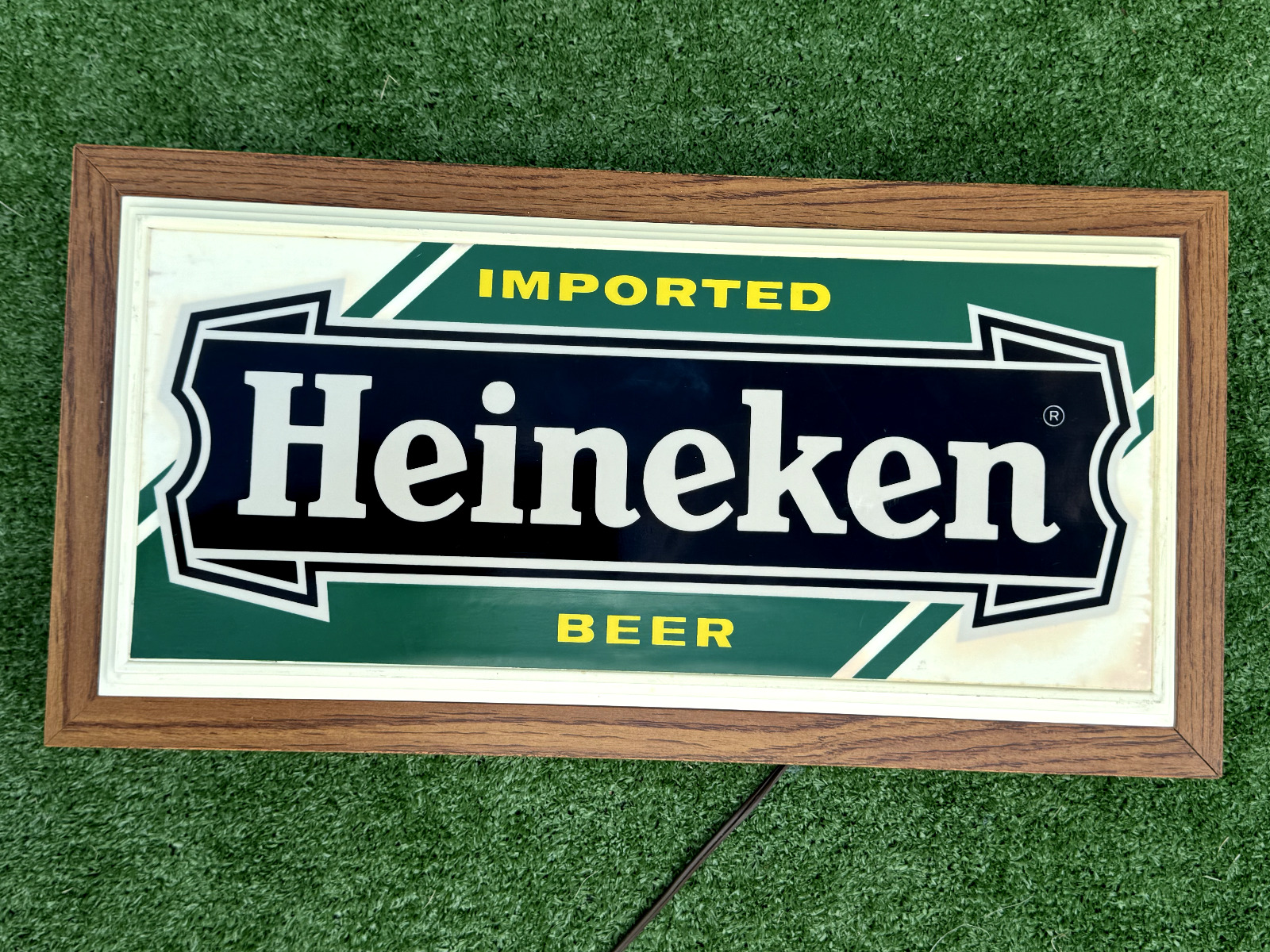 Heineken Beer Light-Up Bar Sign - Collectible Classic - One Owner - RARE 1980\'s