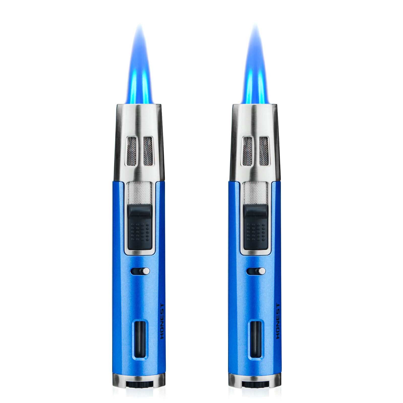 2 PCS Torch lighter Refillable Butane Adjustable Pen Lighter 2 Jet Flame