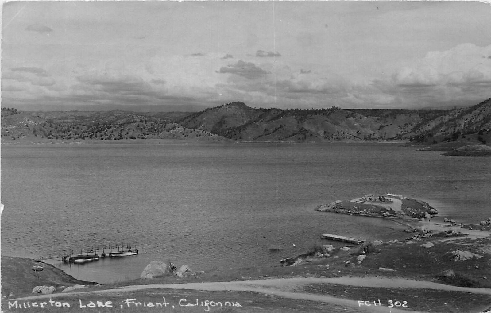 Postcard RPPC 1951 California Friant Fresno Millerton Lake CA24-1255