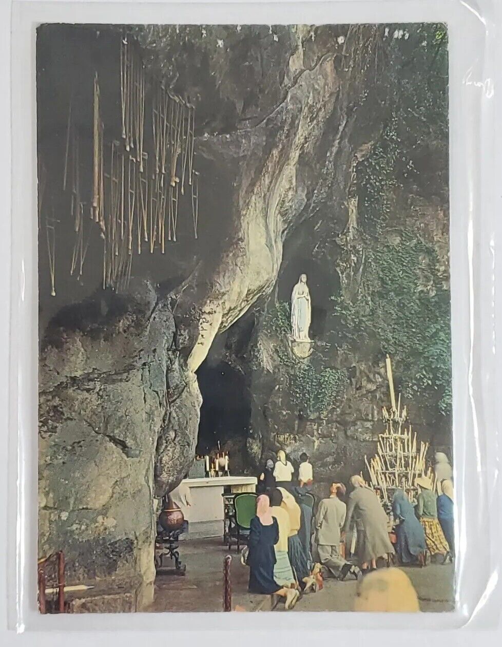 Postcard Lourdes Pyrenees France Holy Place Posted 1976 Writing Stamped