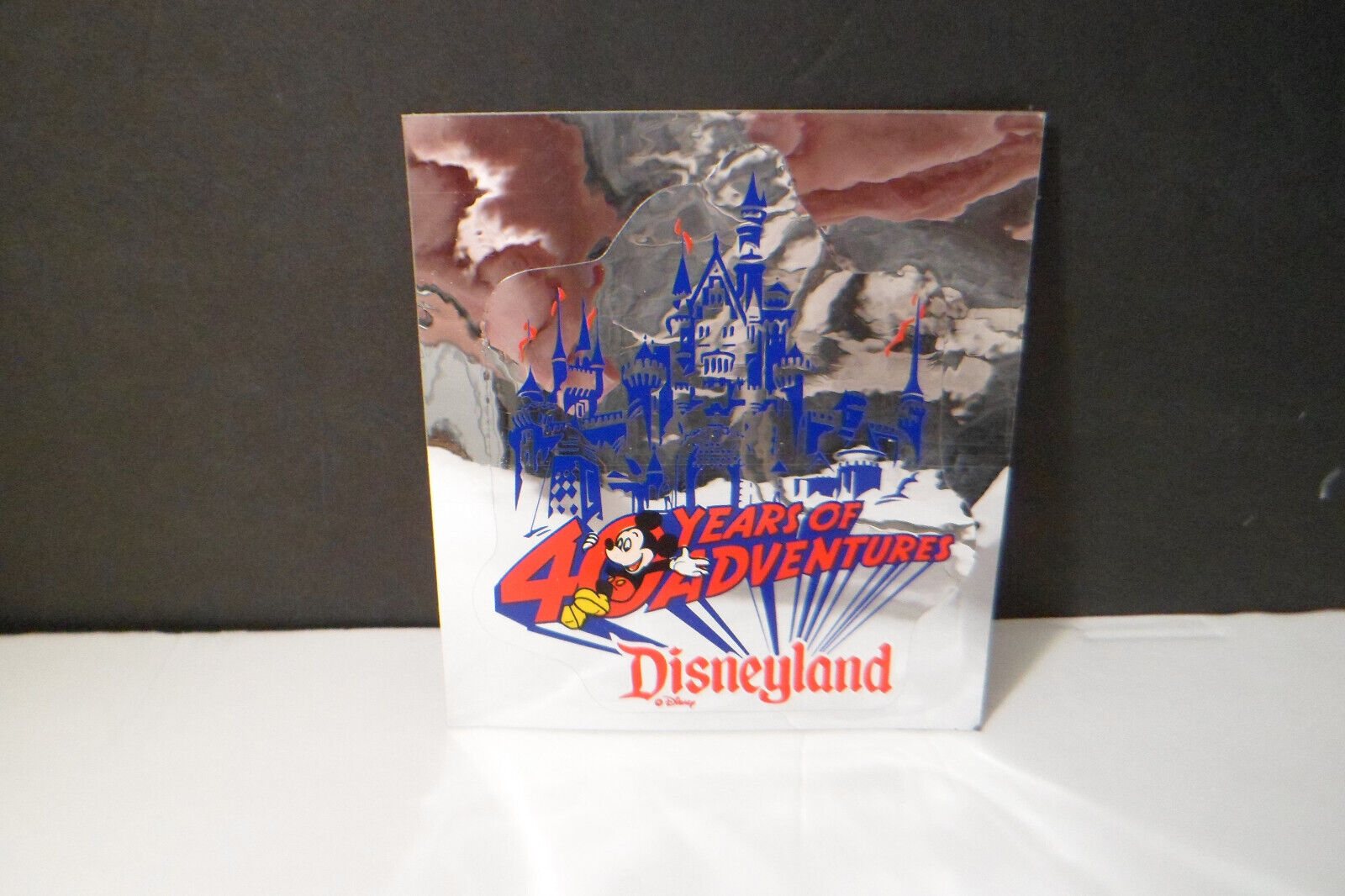 Vintage 1995 Disneyland 40 Years of Adventures Mickey Mouse Castle Sticker Decal