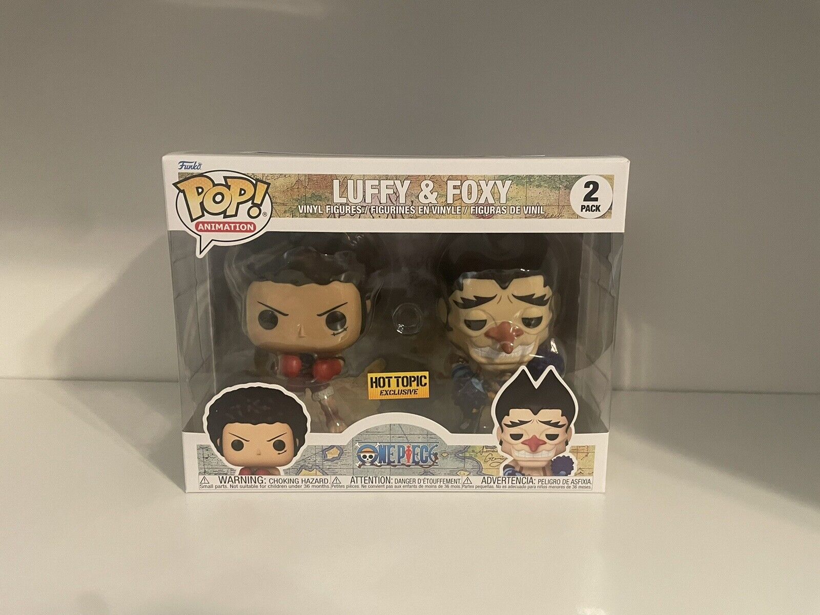 COMMON Funko Pop Anime: One Piece - Luffy & Foxy 2-PACK HOT TOPIC EXCLUSIVE