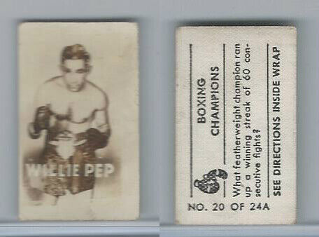1949 Topps, Magic Photos, Boxing Champions, A #20 Willie Pep