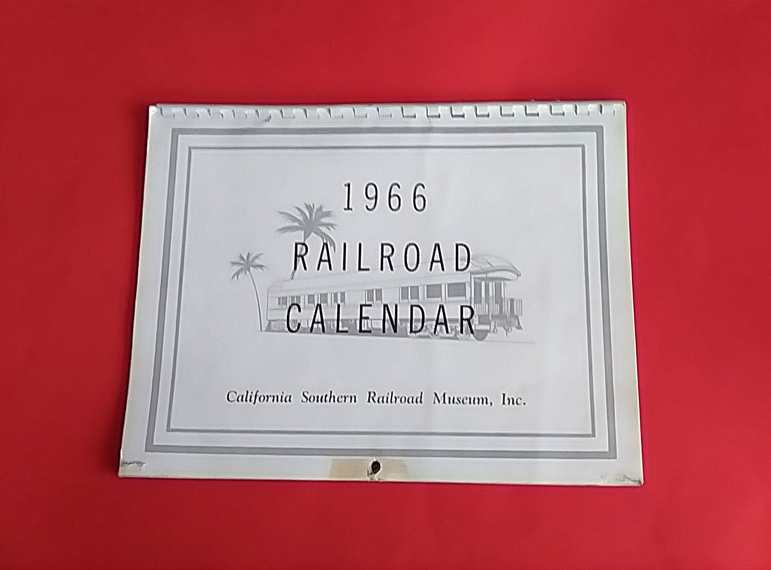 1966 vintage train calendar with extraordinary railroad photographic art