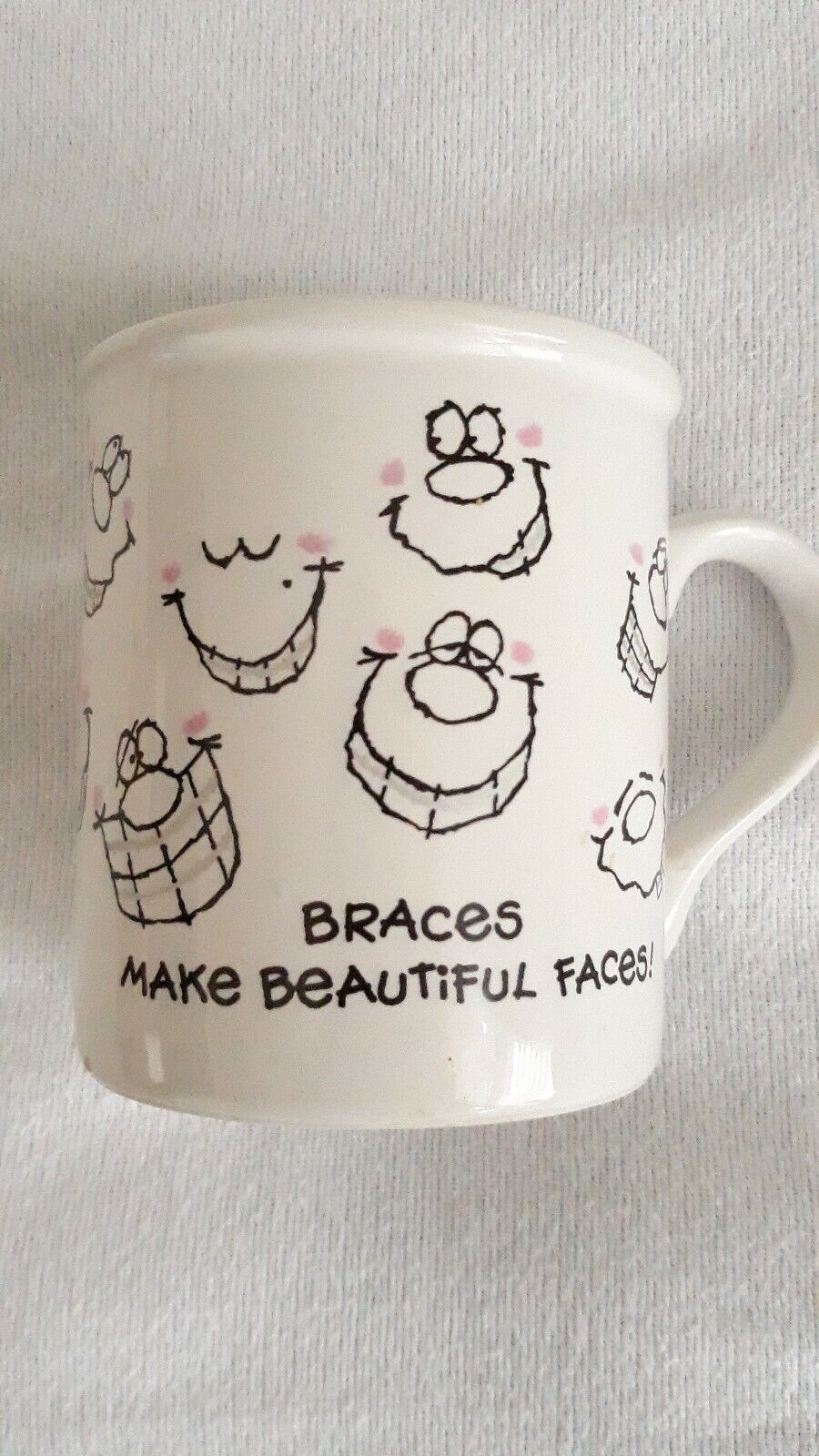 Mug Mates Vintage1985 Hallmark  Braces Make Beautiful Faces Mug Collectable 