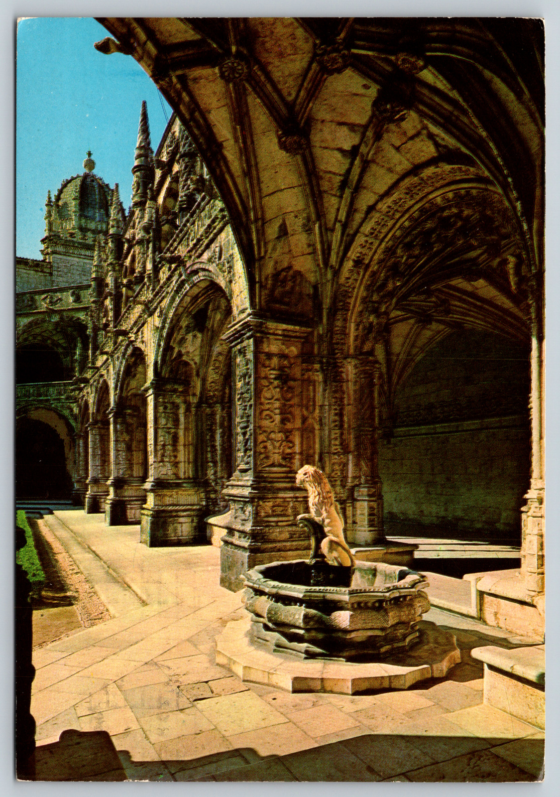 c1970s Lisboa Portugal Cloister Jerome\'s Monastery Vintage Postcard
