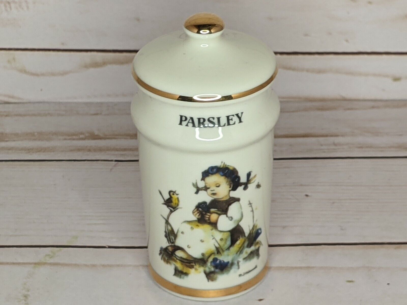 MJ Hummel Parsley Ceramic Spice Storage  Jar