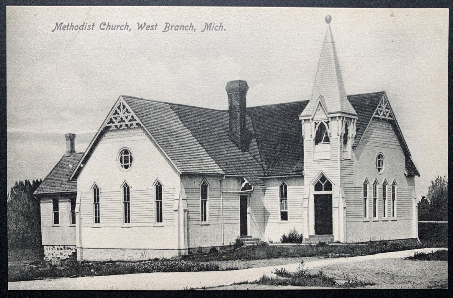 Postcard West Branch MI - Methodist Church