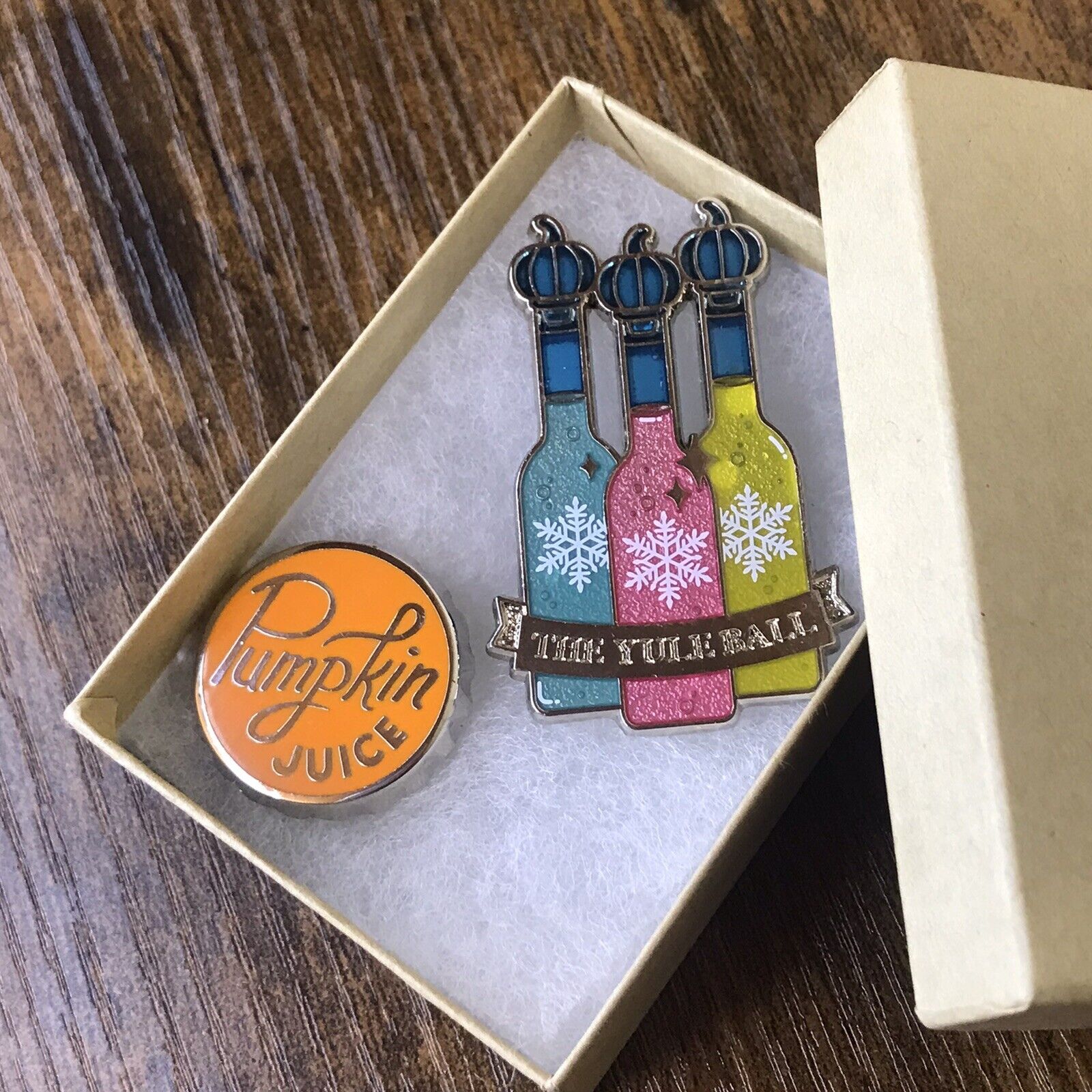 HARRY POTTER PIN ~ THE YULE BALL PIN AND PUMPKIN JUICE COLLECTABLE PIN BUNDLE