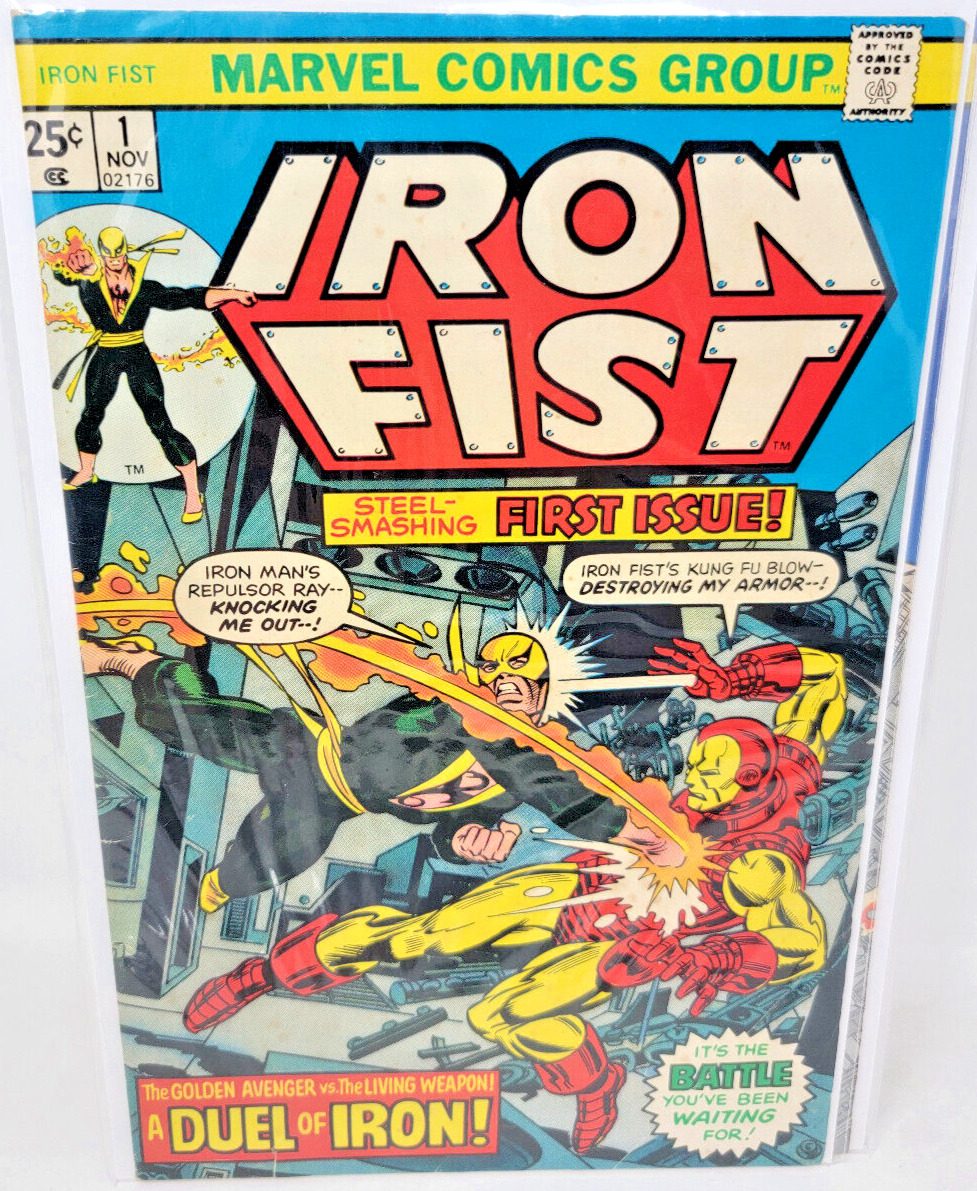 IRON FIST #1 STEEL SERPENT (DAVOS) 1ST APPEARANCE *1975* 5.0*