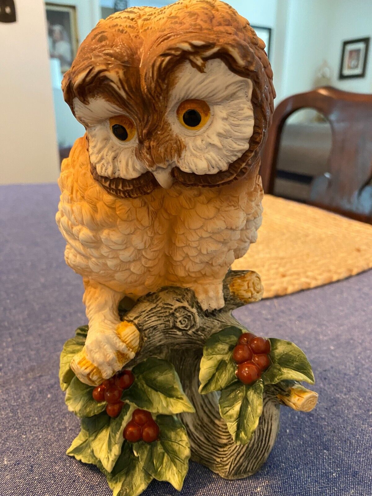 Vintage Ceramic Elf Owl by Andrea Made in Japan & Hand Painted