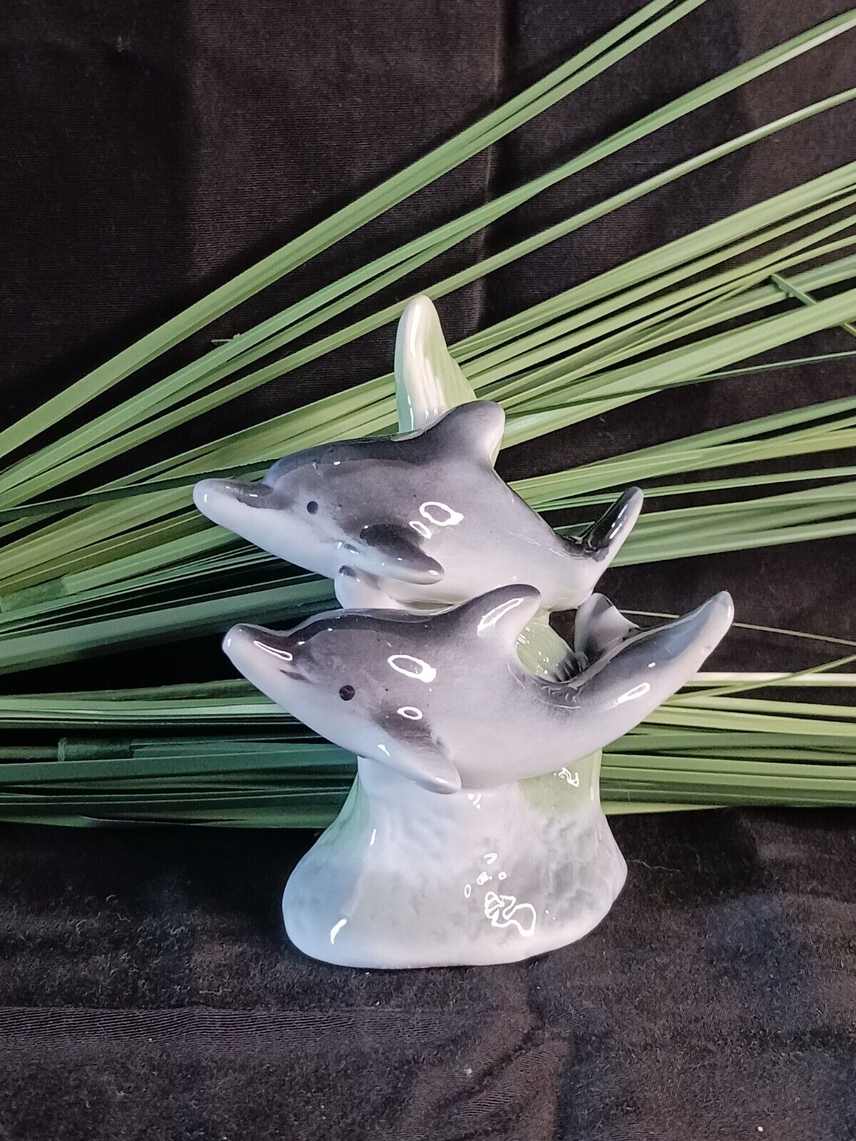 Dolphin Figurine Ocean Beach Porcelain Pottery 