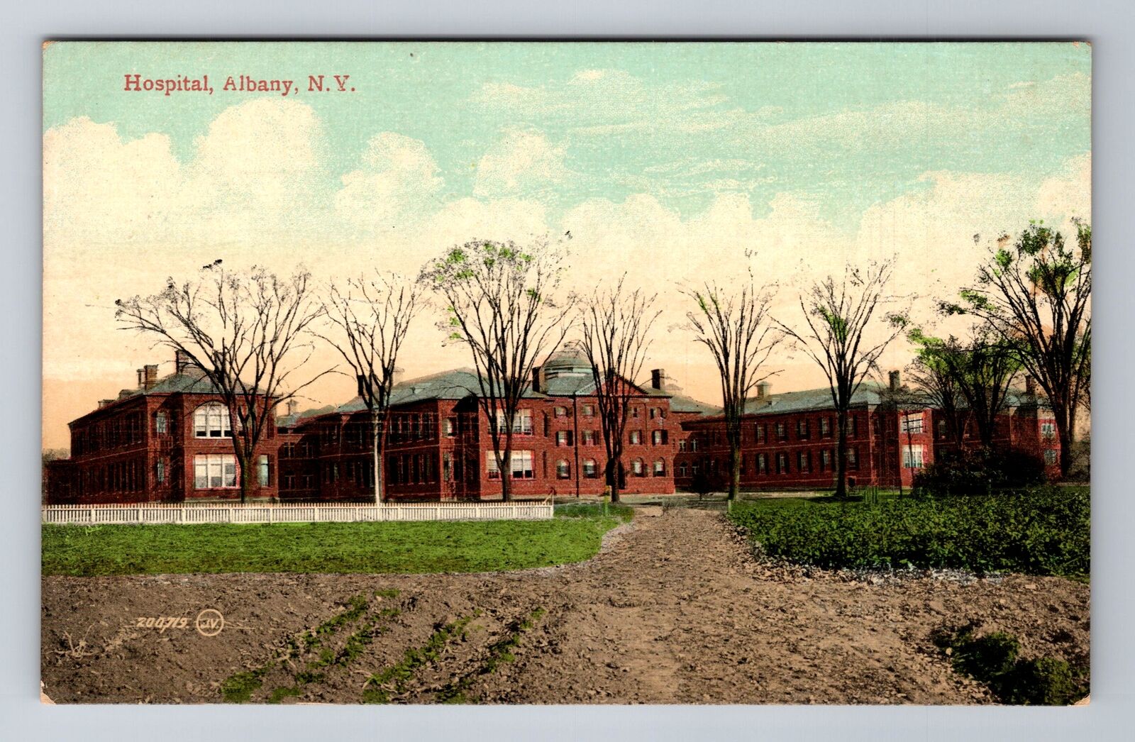 Albany NY-New York, Hospital, Antique, Vintage Souvenir Postcard
