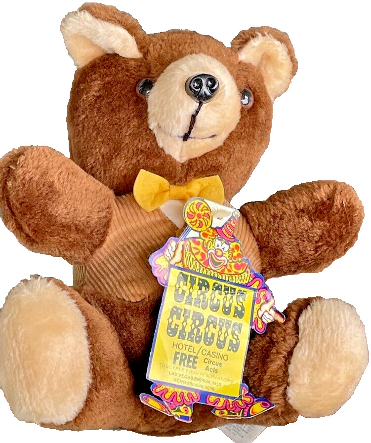 CIRCUS CIRCUS Las Vegas Nevada Casino 1981 ETONE Stuffed Animal Teddy Bear Toy