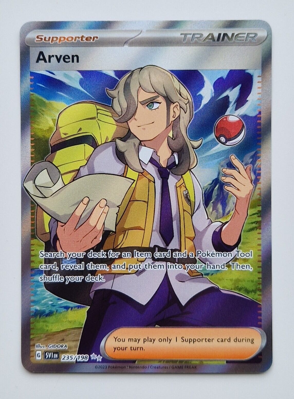 Arven 235/198 Secret Rare Trainer Scarlet & Violet Pokemon Card - Pack Fresh