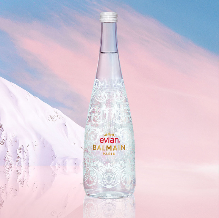 Evian x Balmain Paris Water Bottles 750ml | Brand New